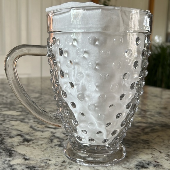 Large 40.5 oz Glass Hobnail Pitcher - Picture 13 of 13